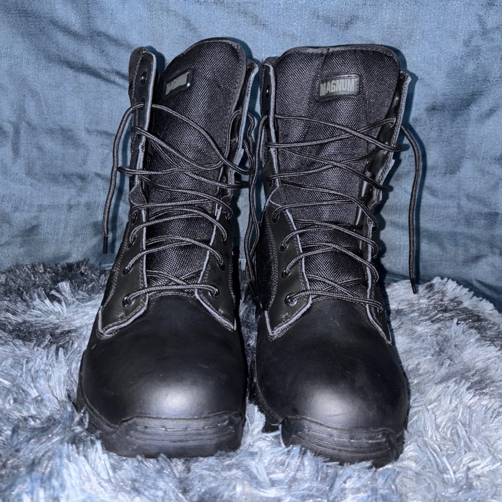 12 Men’s 8” Non-Slip, Waterproof Black TPU Tactical Work/Winter Magnum Boots. - Picture 2 of 4